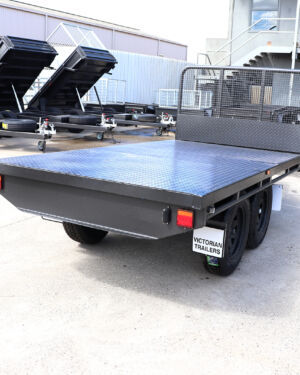 10×5 Tandem Axle Flat Top Trailer with Front Headboard For Sale