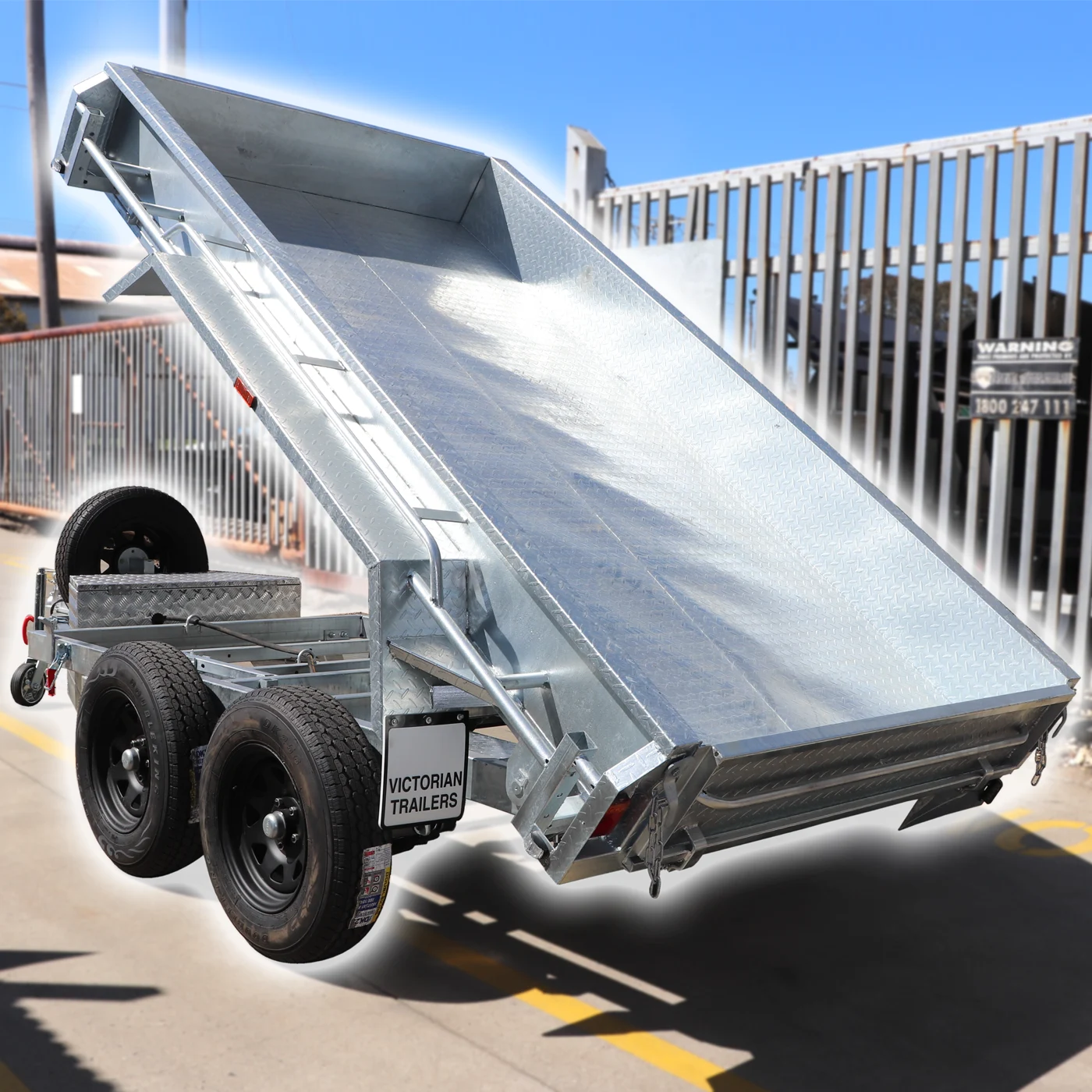 10x5 Galvanised Hydraulic Tipper Trailer for Sale Melbourne