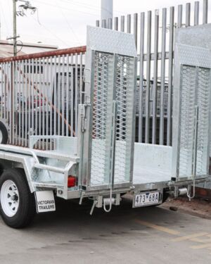 10×6 Australian Galvanised Tandem Plant Trailer Deluxe Heavy Duty – 2x Drop Down Ramps <br><br><span class="aussie-build">ON SPECIAL</span>