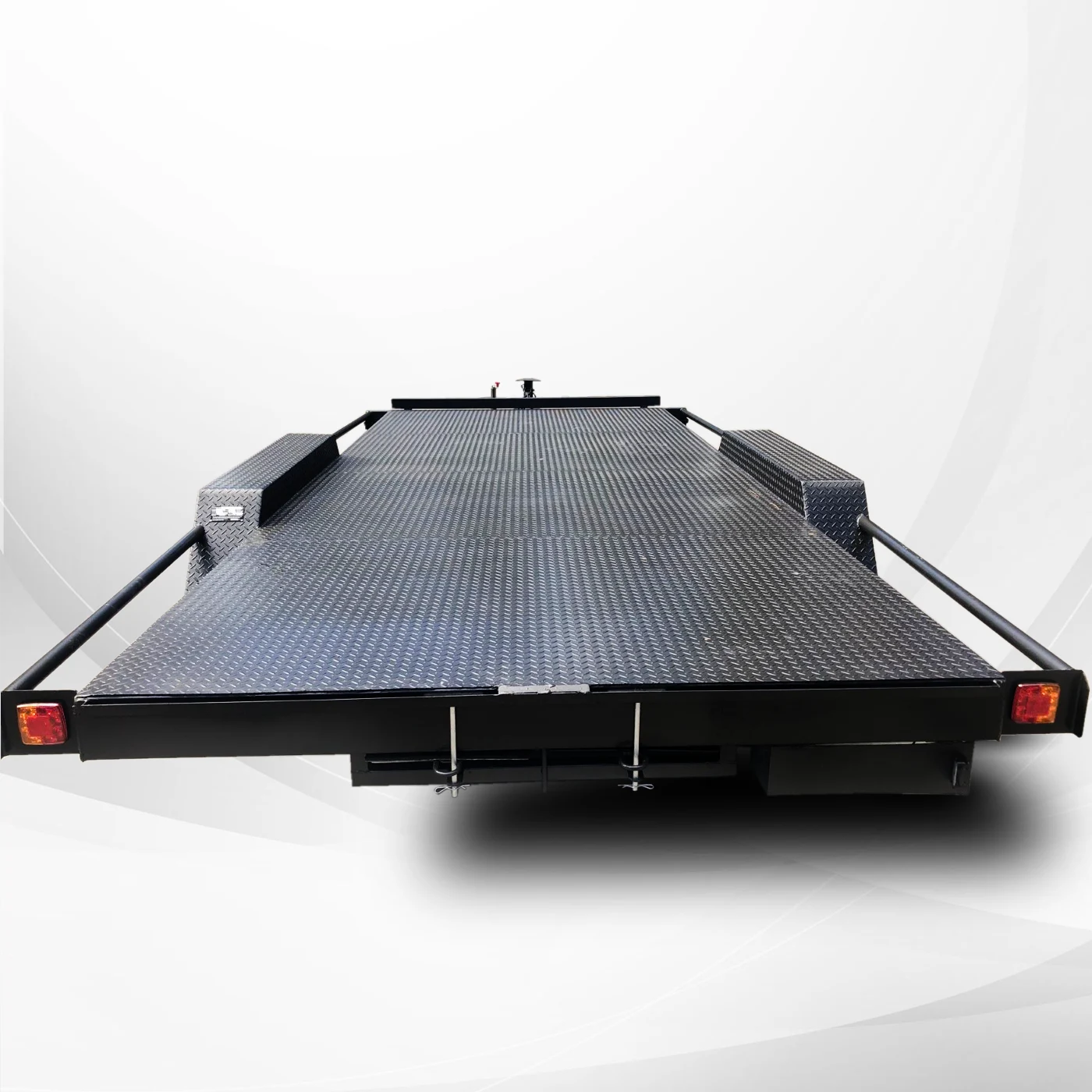 16 Foot Semi Flat Top Car Carrier Trailer for Sale - 2800 KG ATM Load Capacity