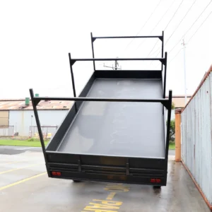 Flat Top Trailer with Hydraulic Tipper and Ladder Racks