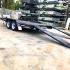 2x7ft Slide Under Ramps Semi Flat Car Carrier Trailer for Sale in Victoria