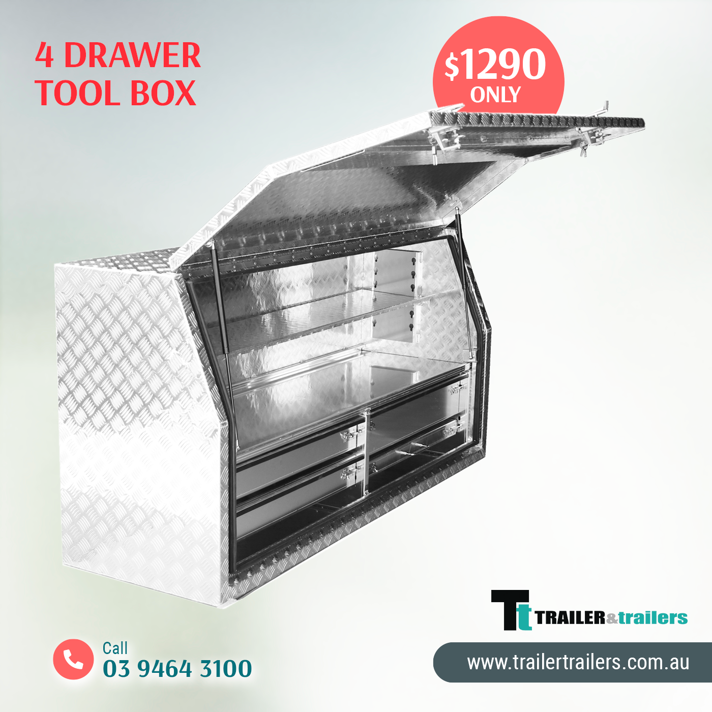 4 Drawer Tool Box for Sale Melbourne