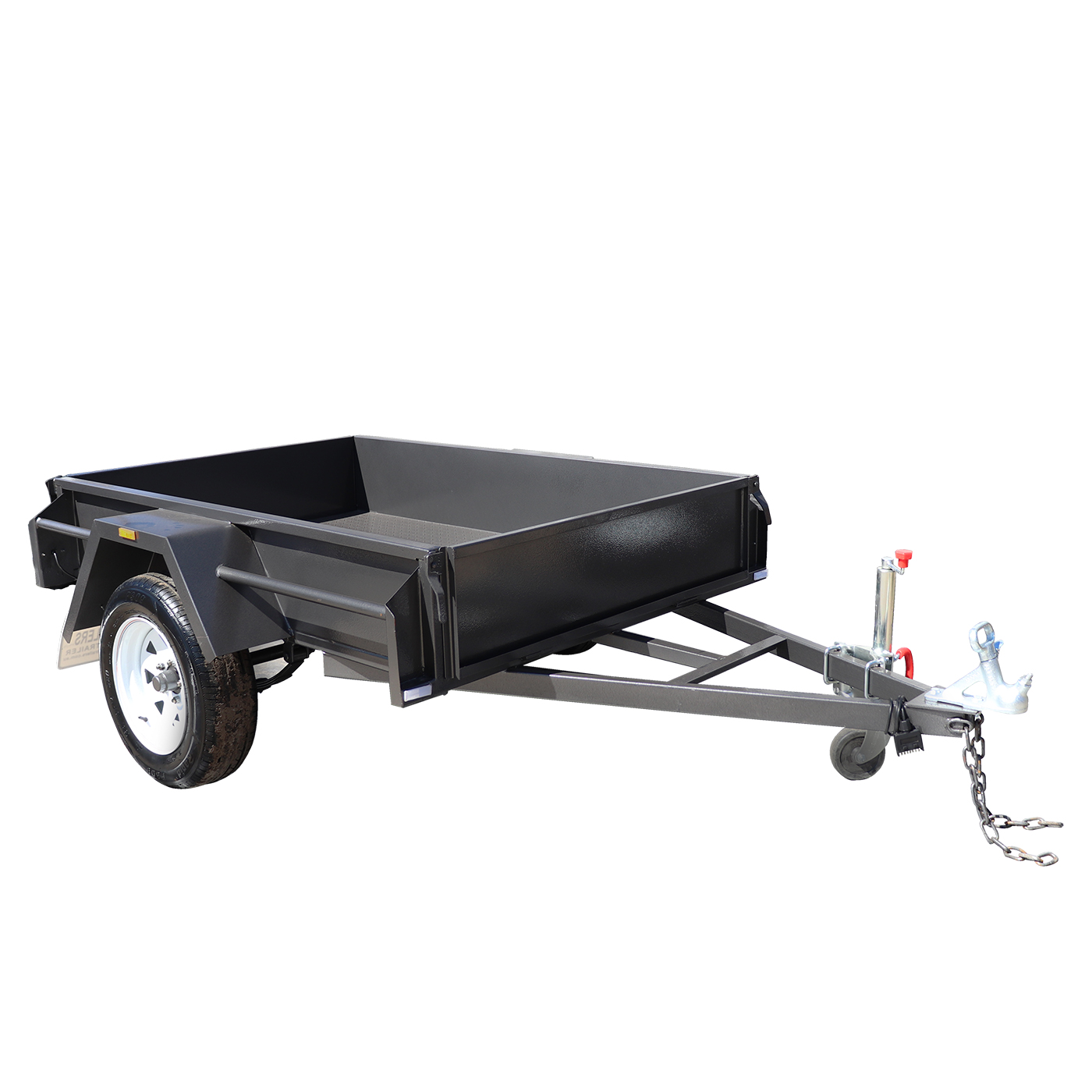 6x4 Single Axle Domestic Heavy Duty Checker Plate Floor Drop Front