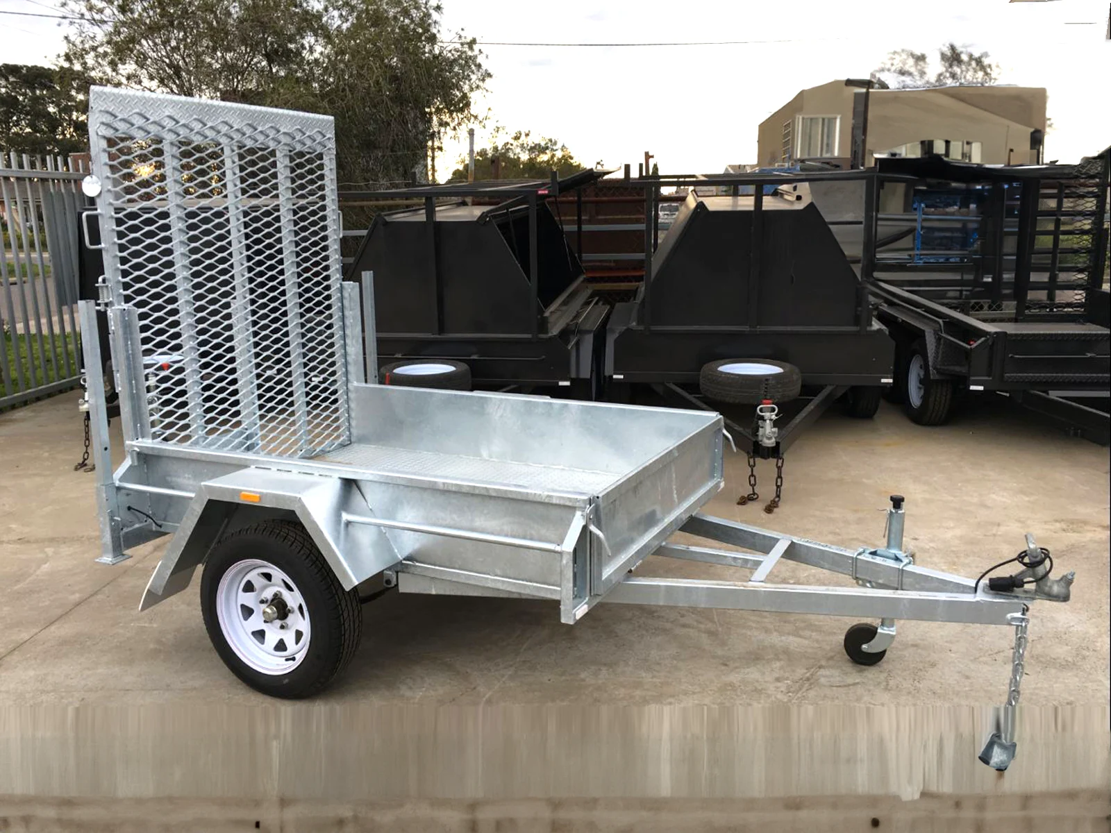 6x4 Galvanised Plant Trailer with Drop Ramp