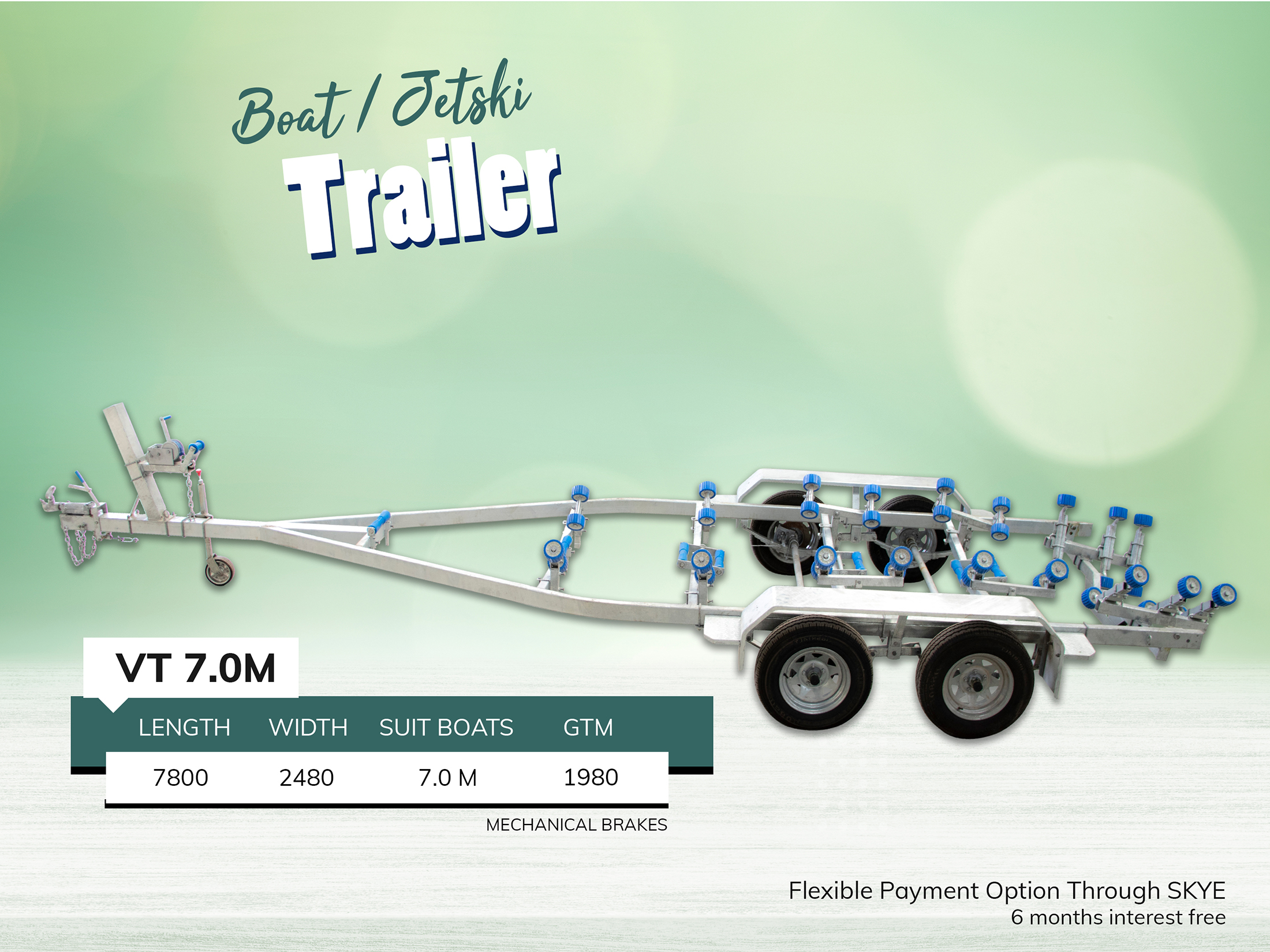 7.0 M Tandem Boat / Jet Ski Trailer for Sale Melbourne Victoria