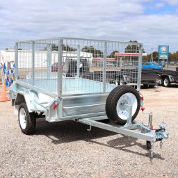 7×5 Single Axle 3 Ft Cage Heavy Duty Galvanised Trailer for Sale