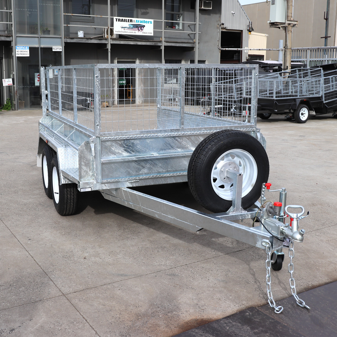 8x5 Australian Galvanised Cage Trailer with 2ft Cage