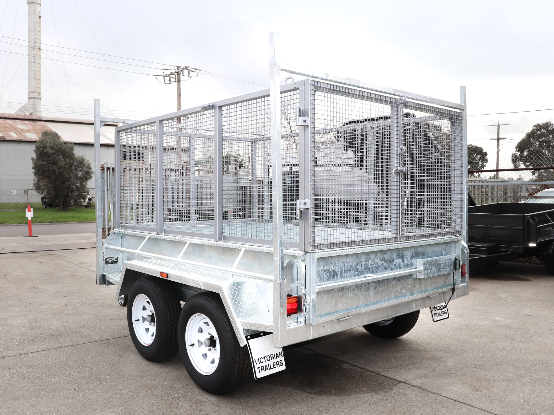 8x5 Australian Made Caged Trailer with Ladder Racks
