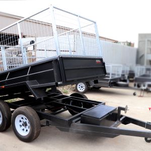 8x5 Tandem Hydraulic Tipper Cage Trailer for Sale