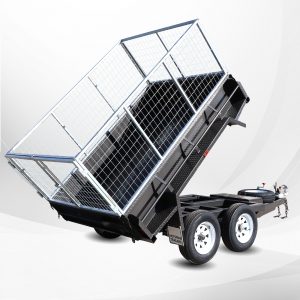 8x5 Hydraulic Tipper Trailer with 2ft Cage