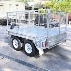 8x5 Tandem Axle Galvanised 3ft Cage Trailer for Sale