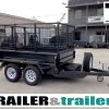 10×5 Tandem Axle Heavy Duty Hydraulic Tipper Cage Trailer with 15 inches Sides and Ramps for Sale in Melbourne