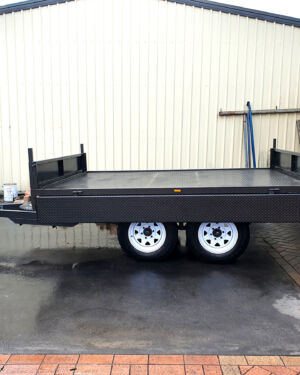 10×6 Deluxe Heavy Duty Flat Top Tandem Trailer with Drop Sides for Sale