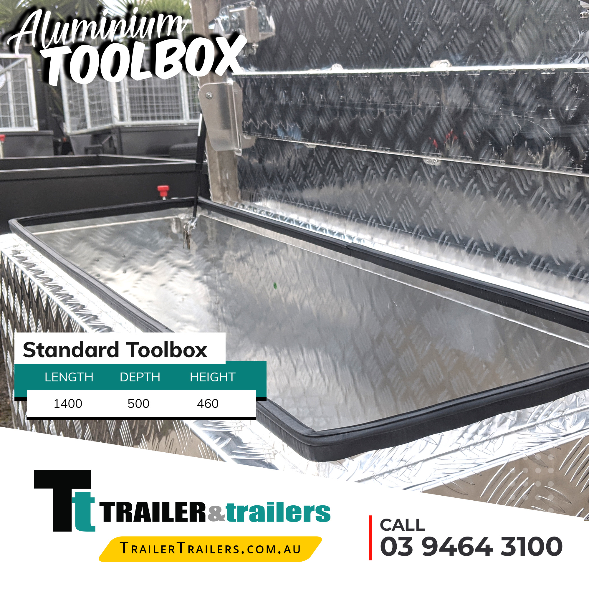 Standard Toolbox Trailer UTE Storage Aluminium Toolbox Sale Melbourne