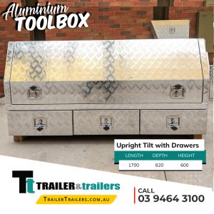 Upright Tilt Aluminium Toolbox Trailer Storage for Sale in Melbourne Victoria