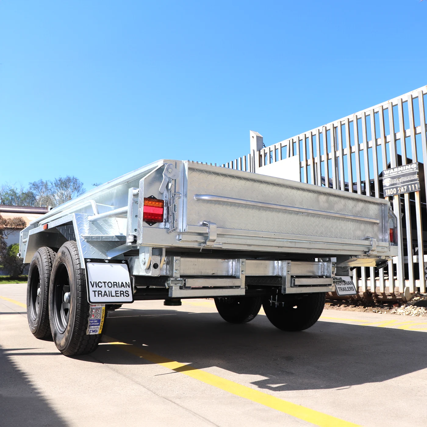 Galvanised Hydraulic Tipper Trailer with Slide Under Ramps