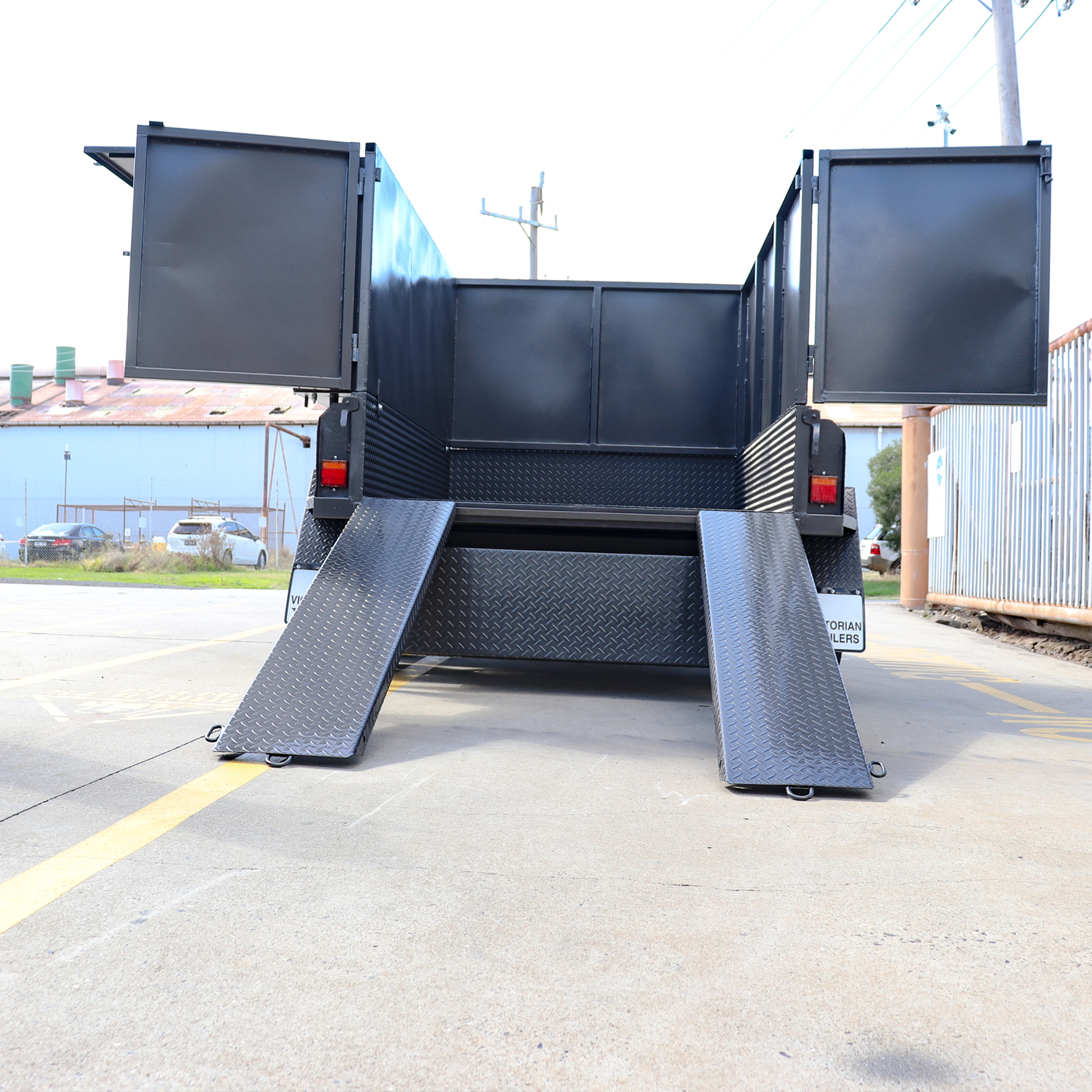 Gardening Tipper Trailer with Solid Panel Walls