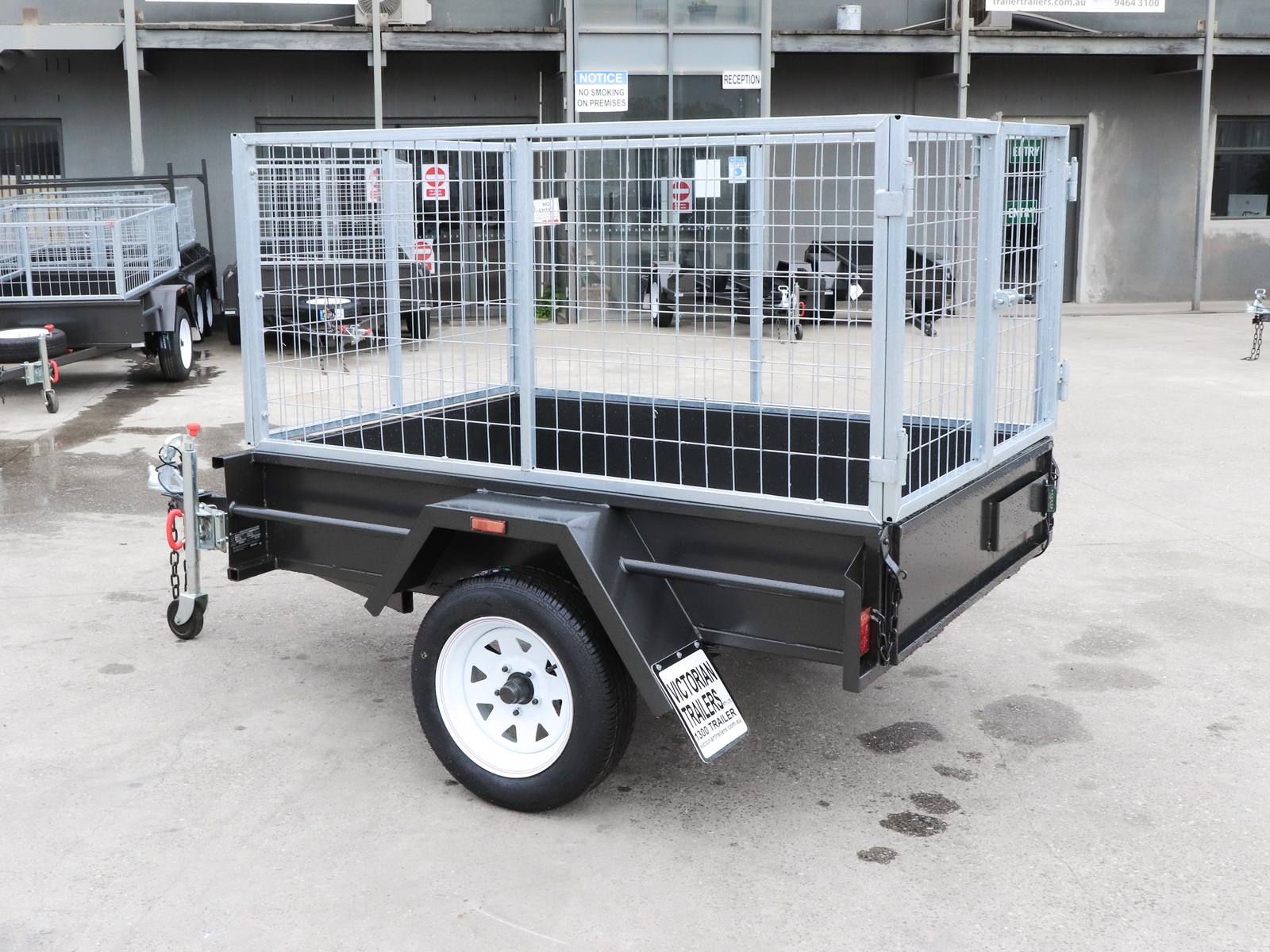 Single Axle Trailer with Galvanised Cage